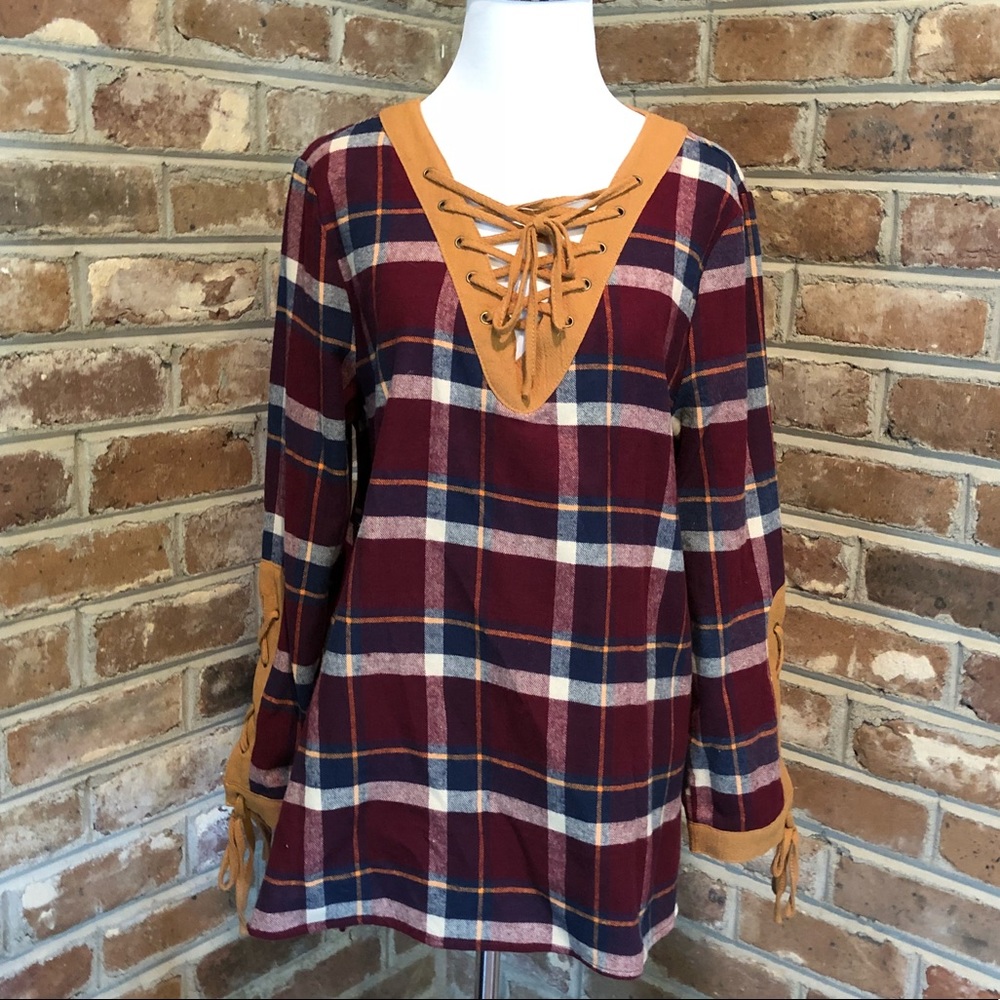 Entro Plaid Tunic